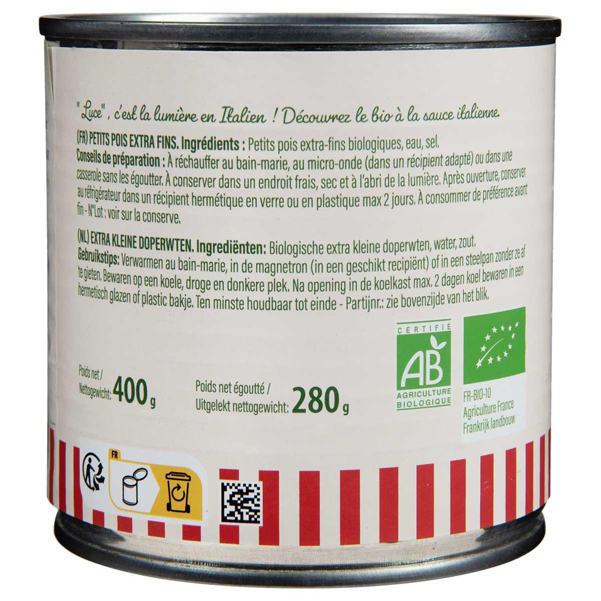 Petits pois a l'étuvée 400g thumbnail