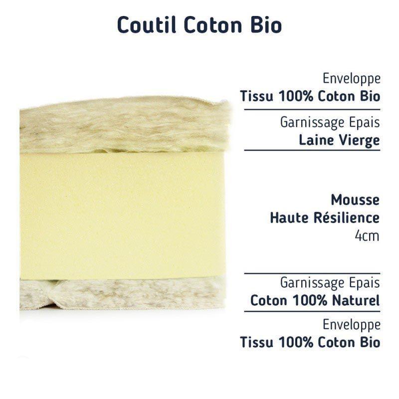 Matelas couffin 32x72 laine et coton bio thumbnail