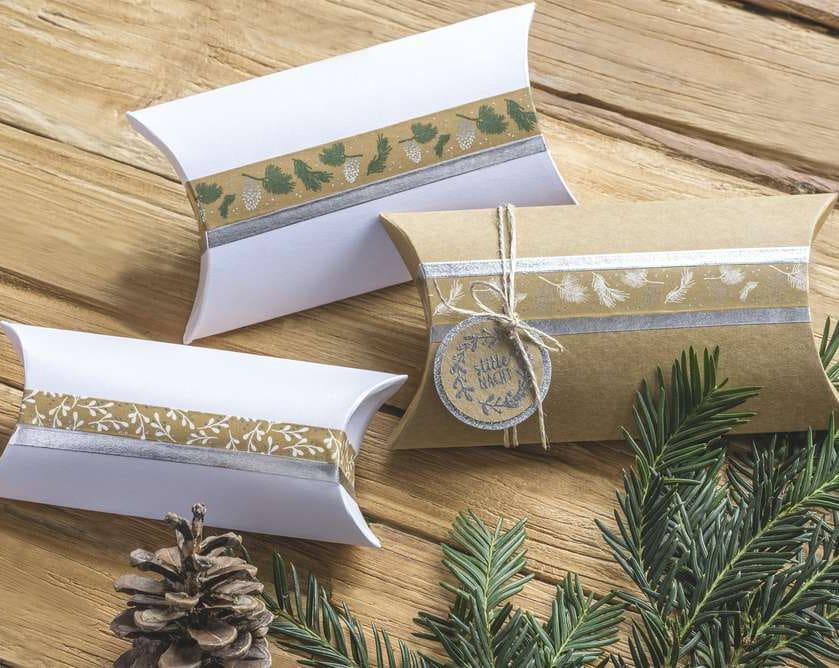 Ruban adhésif décoratif de Noël - Vert/Argent thumbnail