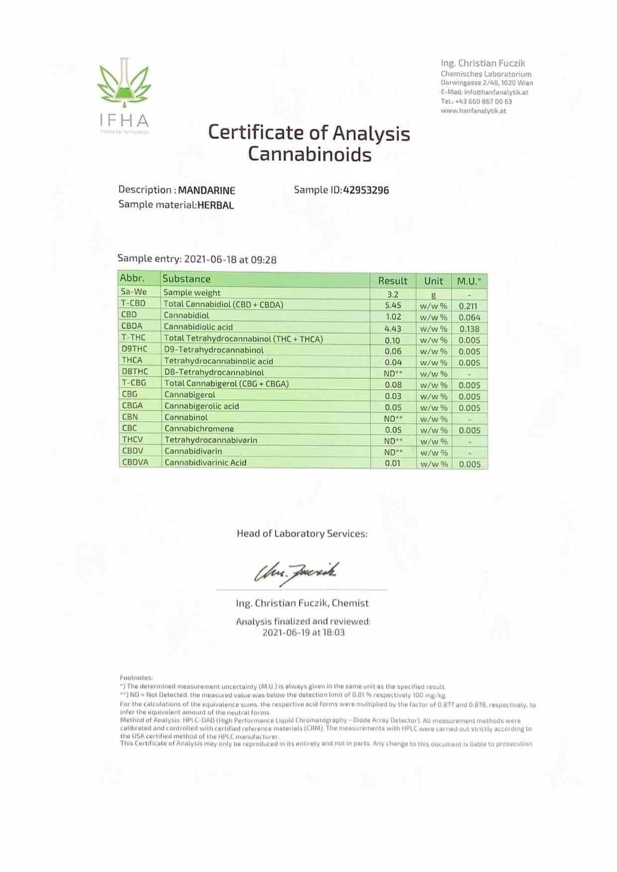 Mandarine (Indoor) - CBD 15,7% 2 Grammes thumbnail