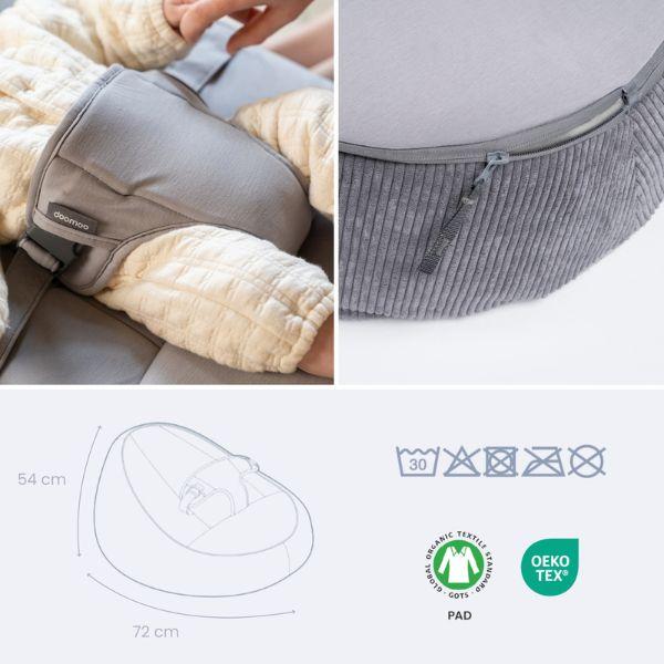 Transat Bébé Evolutif en Pouf Seat'N Grow Grey thumbnail