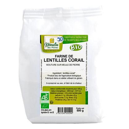 Farine de lentilles corail 500g