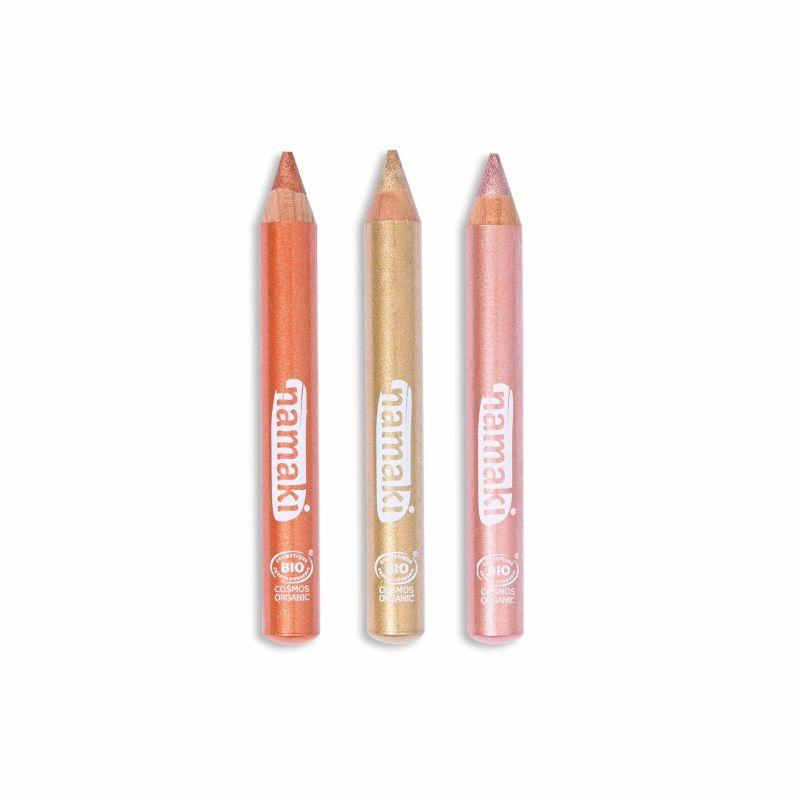 Kit 3 crayons de maquillage pailletés - Rayon de soleil** thumbnail
