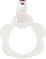 Attache tétine silicone bleu blanc beige thumbnail