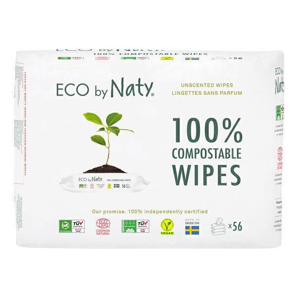 Lot 3 x 56 lingettes bébé compostables éco thumbnail