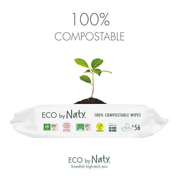 Lot 3 x 56 lingettes bébé compostables éco thumbnail