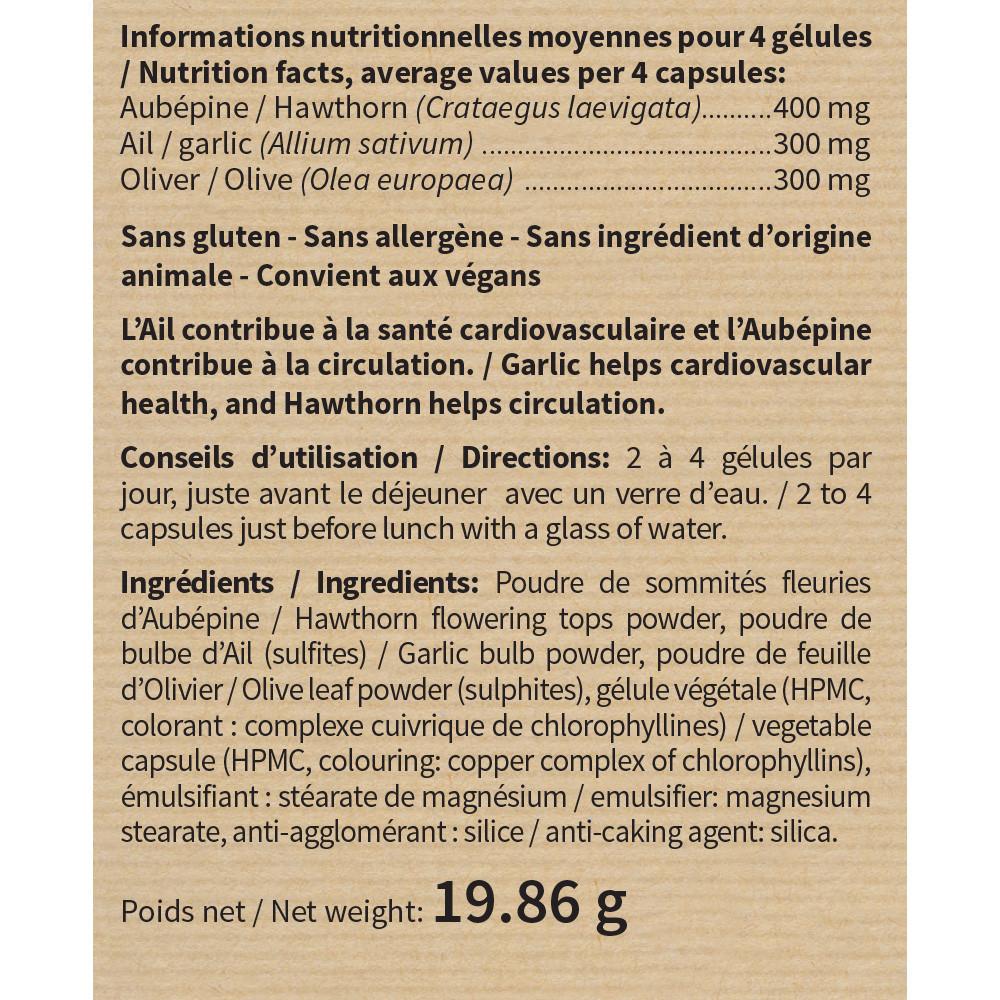 Ail Olivier Aubépine - Cholestérol - 60 gélules thumbnail