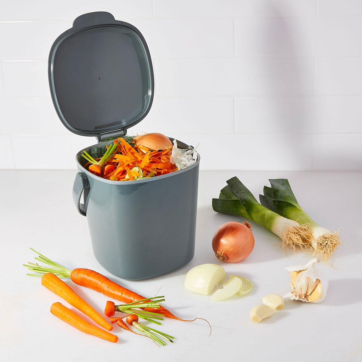 Bac à compost de cuisine gris 2,8 L thumbnail