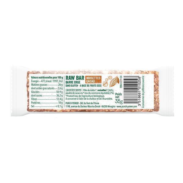 Punch Power Raw Bar - Barre crue - Unité - Noisettes Cacao thumbnail