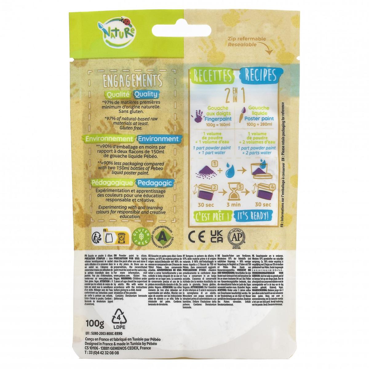Gouache en poudre - 100 g - Blanc thumbnail