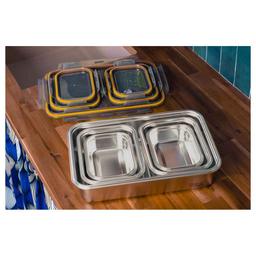 Set 5 pièces batch cooking inox micro-ondables