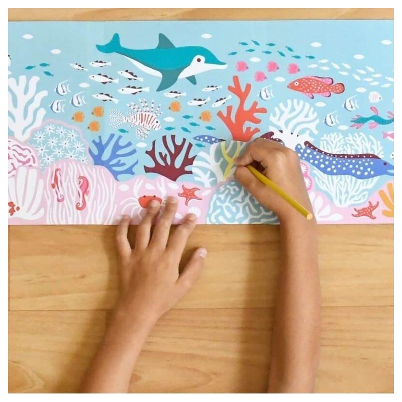 Poster à colorier - La barriere de corail thumbnail