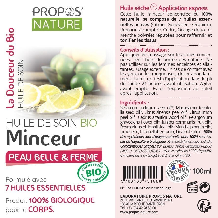 Huile de Soin BIO - MINCEUR thumbnail
