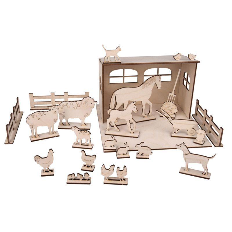 Kit Décor 3D Ferme en bois FSC 45 pièces thumbnail