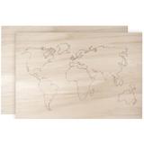 Mappemonde en bois à décorer 42 x 30 x 1 cm thumbnail