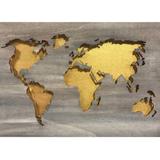 Mappemonde en bois à décorer 42 x 30 x 1 cm thumbnail
