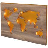 2 mappemondes en bois à décorer 42 x 30 x 1 cm thumbnail