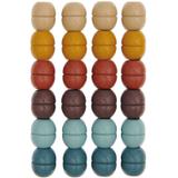 24 Perles rondes - bois couleur terre - 22 mm thumbnail