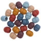 24 Perles rondes - bois couleur terre - 22 mm thumbnail
