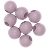 8 Perles rondes - bois rose - 25 mm thumbnail