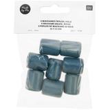 8 Perles cylindriques - bois pétrole - 20 mm thumbnail