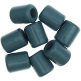 8 Perles cylindriques - bois pétrole - 20 mm thumbnail