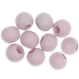 10 Perles rondes - bois rose - 20 mm thumbnail