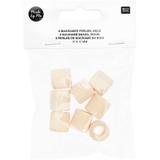 8 Perles cylindriques - bois nature - 17 mm thumbnail