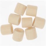 8 Perles cylindriques - bois nature - 17 mm thumbnail