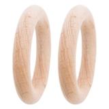 2 anneaux en bois pour hochet Ø 7 cm thumbnail
