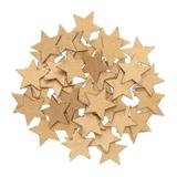 192 confettis étoiles en bois dorés 2 cm thumbnail