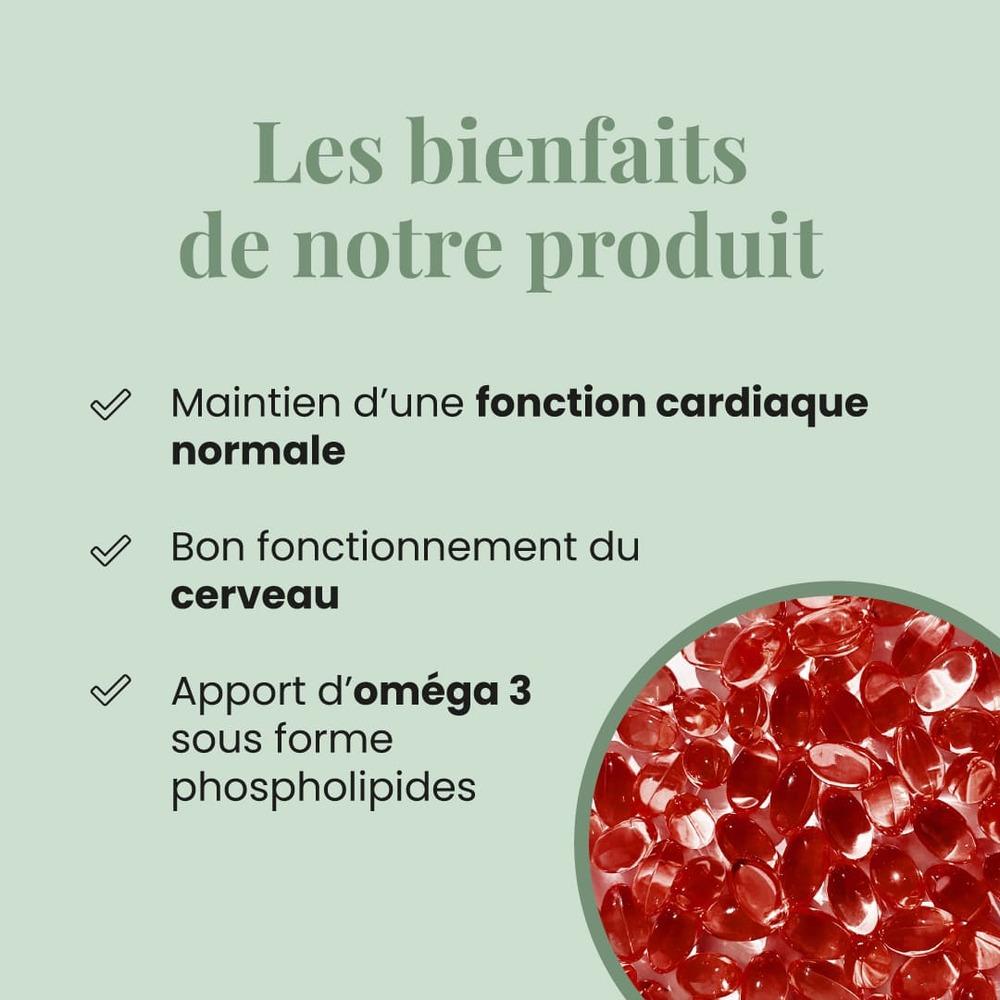 HUILE DE KRILL - Cœur, Cerveau, Vision - 30 capsules thumbnail