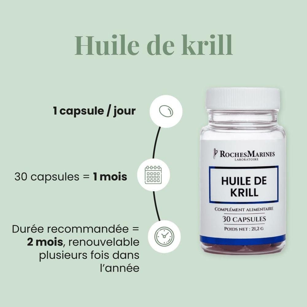 HUILE DE KRILL - Cœur, Cerveau, Vision - 30 capsules thumbnail