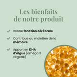 DHA VÉGÉTAL OMÉGA 3  - Mémoire et cœur - 30 capsules thumbnail