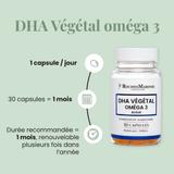 DHA VÉGÉTAL OMÉGA 3  - Mémoire et cœur - 30 capsules thumbnail