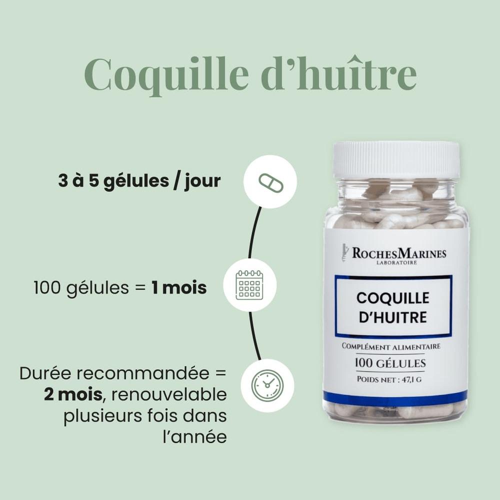 COQUÎLLE D'HUÎTRE - Capital osseux -  100 gélules thumbnail