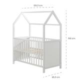 Lit Cabane Bébé Évolutif 60x120 - Réglable en hauteur thumbnail