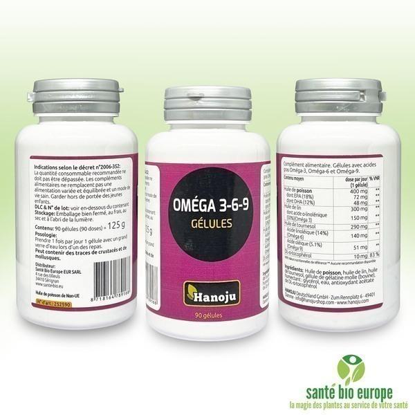 Omega 3-6-9 - 90 gélules - 1400 mg thumbnail