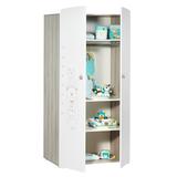 Armoire 2 portes bébé 175x85x56cm en Mélamine thumbnail