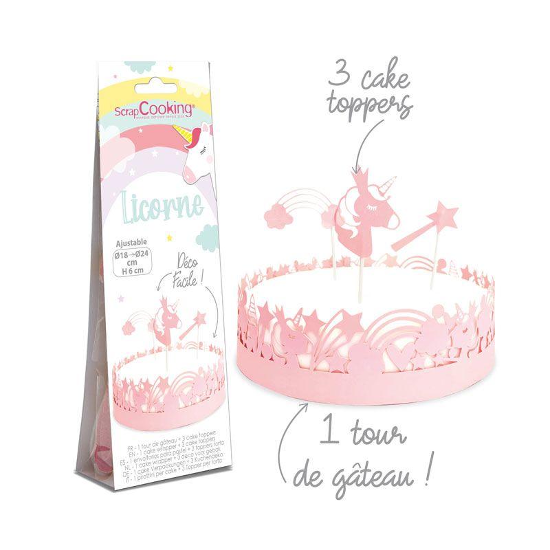 Décoration gâteau licorne en papier thumbnail