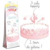 Décoration gâteau licorne en papier thumbnail