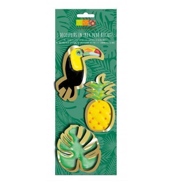 3 Découpoirs en inox dorés - Toucan thumbnail