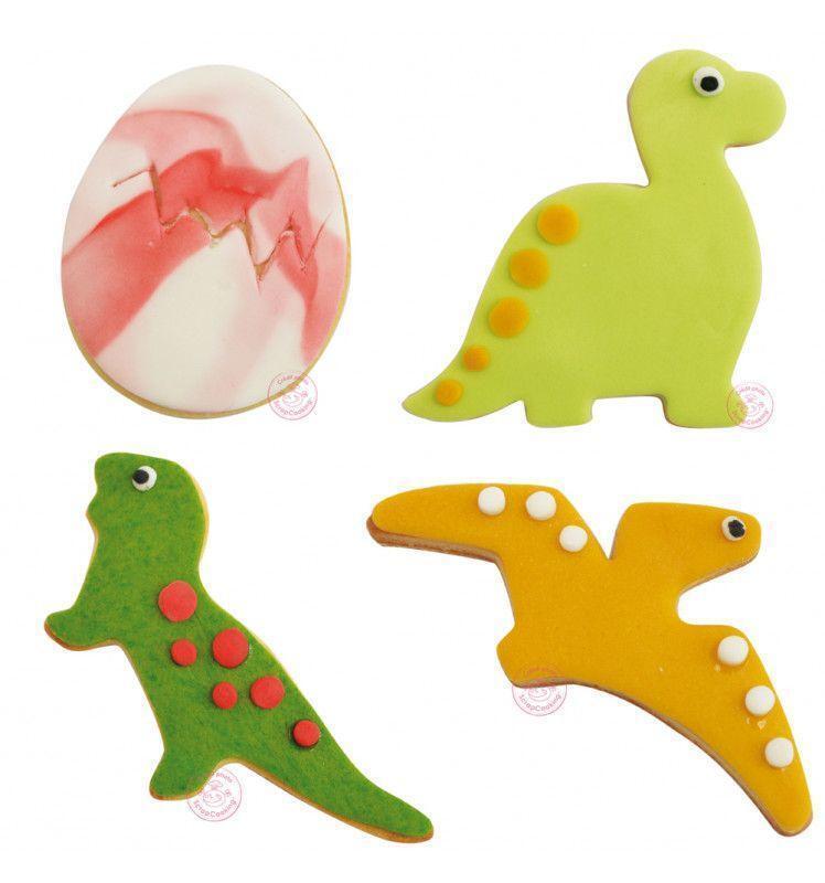 4 découpoirs dinosaures en inox thumbnail