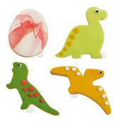 4 découpoirs dinosaures en inox thumbnail