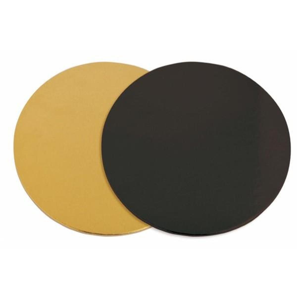 18 supports à gâteaux ronds doré-noir Ø 24 cm