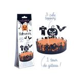 Décoration papier noires pour gâteau Halloween thumbnail