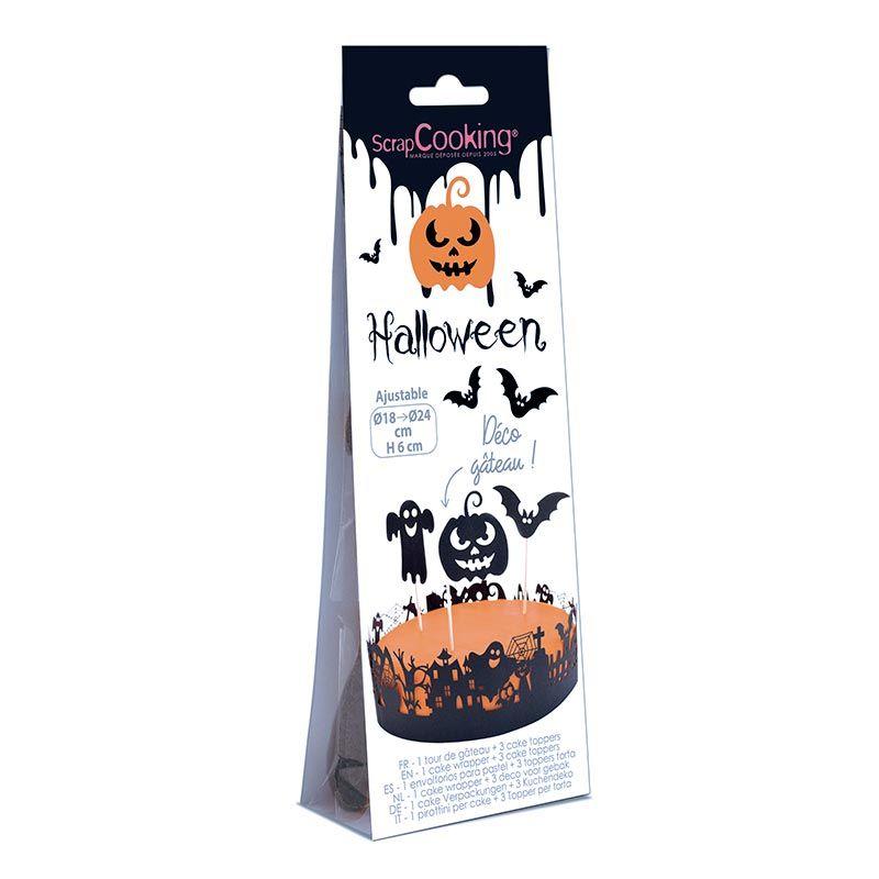 Décoration papier noires pour gâteau Halloween thumbnail