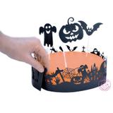 Décoration papier noires pour gâteau Halloween thumbnail
