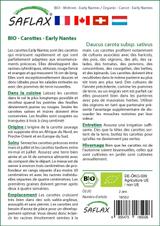 BIO - Carottes - Early Nantes - 1500 graines - Daucus thumbnail