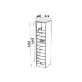 Classeur à Rideau Hauteur 172 cm - Blanc thumbnail